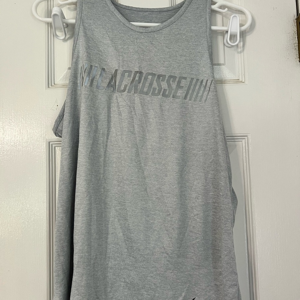 Grey DRI-FIT Nike lacrosse Tank Top
